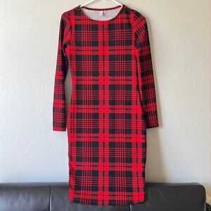 Red Plaid Dress Holiday Party